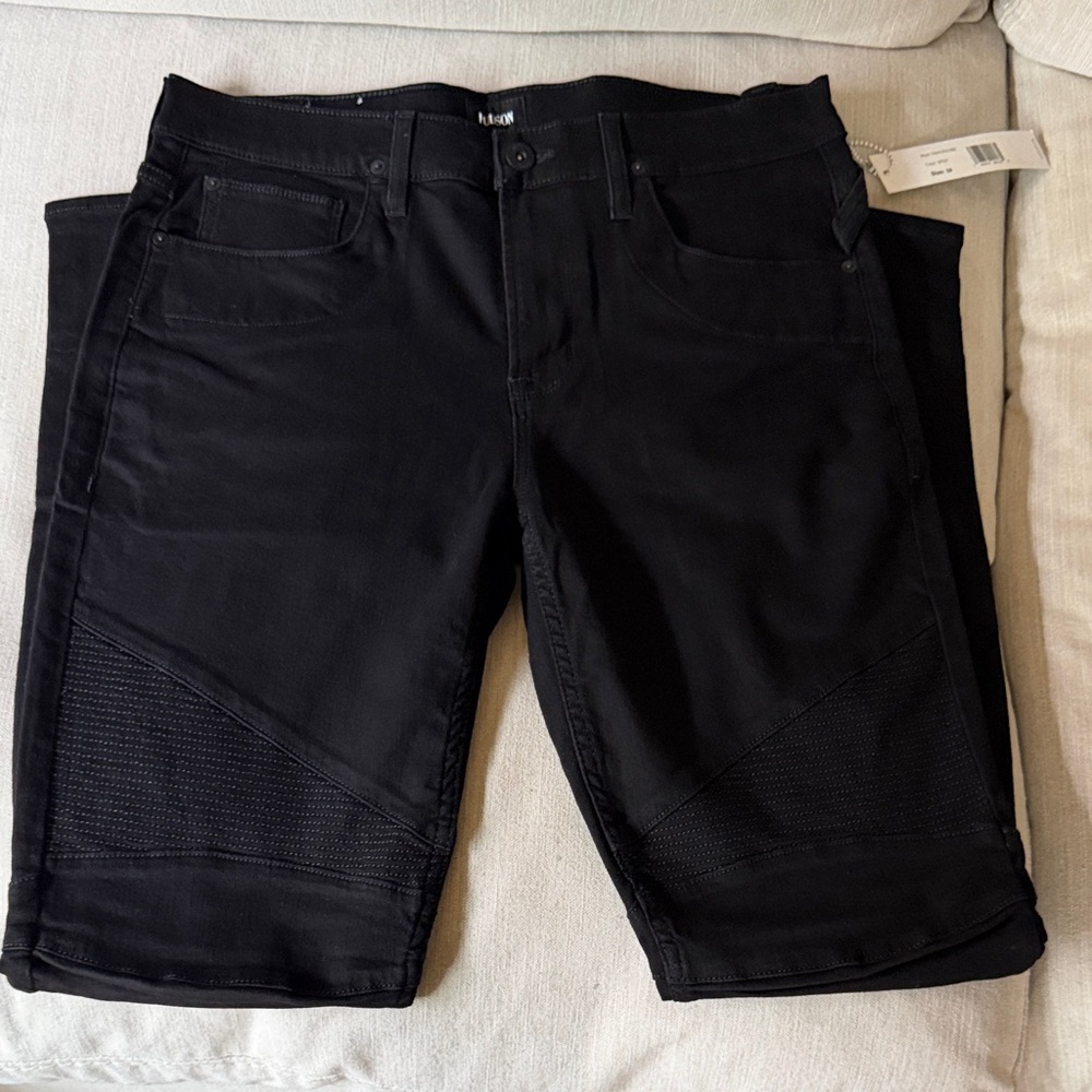 Hudson Jeans Men's Dark Black Skinny Jeans